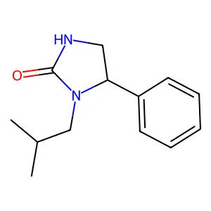 1-(2-methylpropyl)-5-phenylimidazolidin-2-one structure
