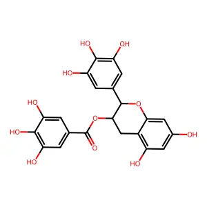 (-)-Epigallocatechin gallate structure