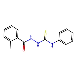 1-[(2-methylbenzoyl)amino]-3-phenylthiourea structure