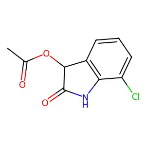 (7-chloro-2-oxo-1,3-dihydroindol-3-yl) acetate structure