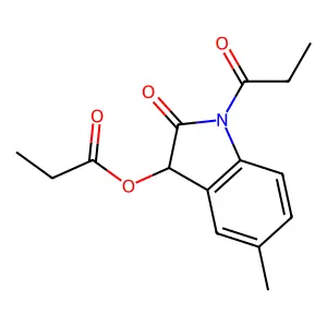 (5-methyl-2-oxo-1-propanoyl-3H-indol-3-yl) propanoate structure