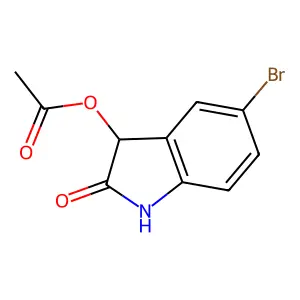 (5-bromo-2-oxo-1,3-dihydroindol-3-yl) acetate structure