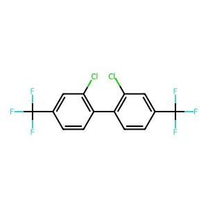 5,5'-Bis-trifluoromethyl-2,2'-dichlorobiphenyl structure