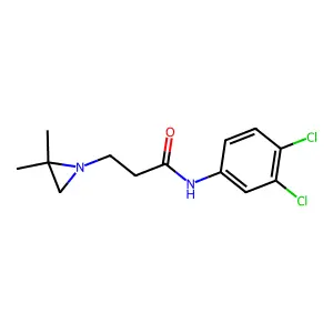 N-(3,4-dichlorophenyl)-3-(2,2-dimethylaziridin-1-yl)propanamide structure