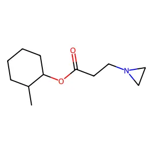 (2-methylcyclohexyl) 3-(aziridin-1-yl)propanoate structure
