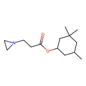(3,3,5-trimethylcyclohexyl) 3-(aziridin-1-yl)propanoate structure