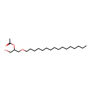 (1-hexadecoxy-3-hydroxypropan-2-yl) acetate structure