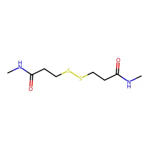 N-methyl-3-[[3-(methylamino)-3-oxopropyl]disulfanyl]propanamide structure