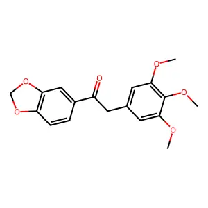 1-(1,3-benzodioxol-5-yl)-2-(3,4,5-trimethoxyphenyl)ethanone structure