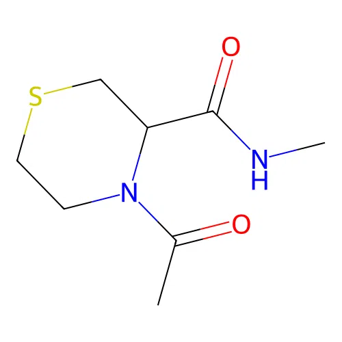 4-acetyl-N-methylthiomorpholine-3-carboxamide structure