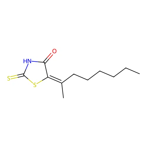 5-Octan-2-ylidene-2-sulfanylidene-1,3-thiazolidin-4-one structure