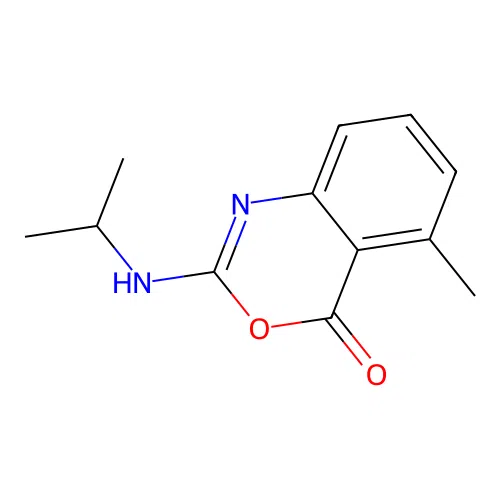 2-isopropylamino-5-methyl-4H-3,1-benzoxazin-4-one structure