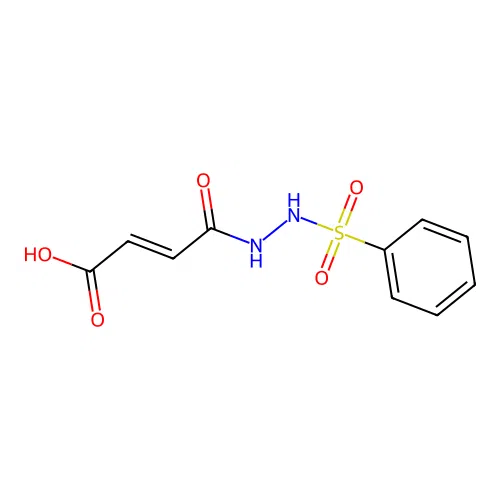 2-Butenedioic acid, (E)-, mono(2-(phenylsulfonyl)hydrazide) structure