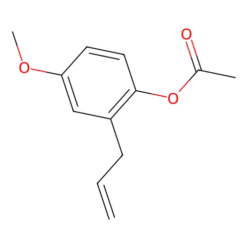 (4-Methoxy-2-prop-2-enylphenyl) acetate structure