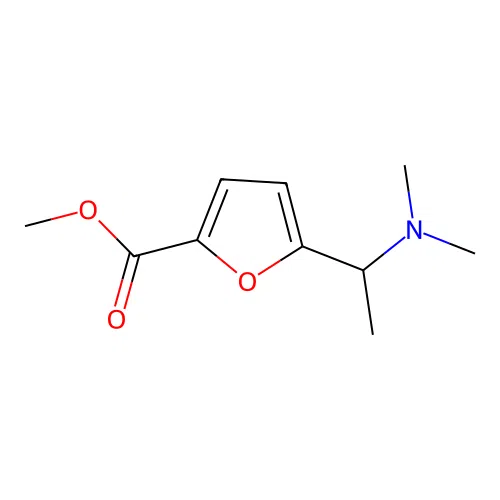 Methyl 5-[1-(dimethylamino)ethyl]-2-furoate structure