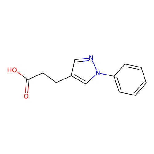 3-(1-phenyl-1H-pyrazol-4-yl)propanoic acid structure