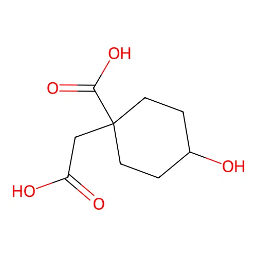 1-(Carboxymethyl)-4-hydroxycyclohexane-1-carboxylic acid structure