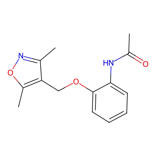 N-[2-[(3,5-dimethyl-1,2-oxazol-4-yl)methoxy]phenyl]acetamide structure