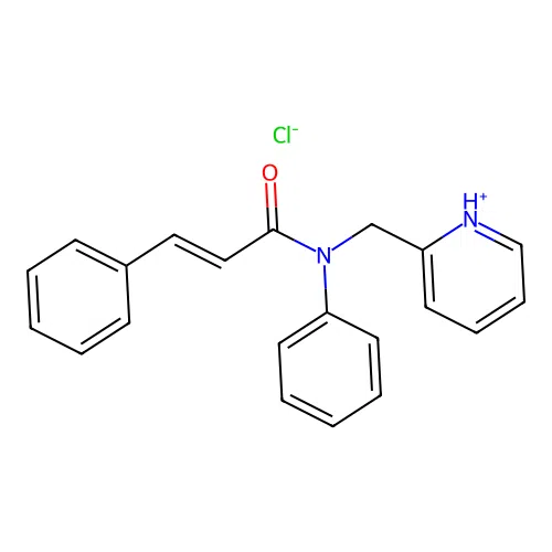 Cinnamanilide, N-(2-pyridylmethyl)-, hydrochloride structure
