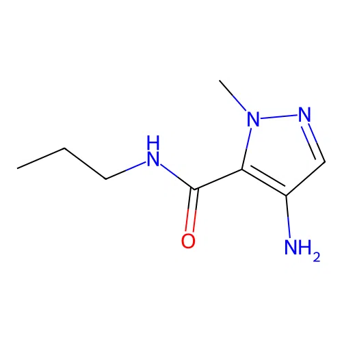 4-amino-1-methyl-N-propyl-1H-pyrazole-5-carboxamide structure
