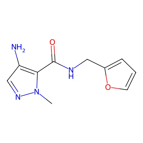 4-amino-N-(furan-2-ylmethyl)-1-methyl-1H-pyrazole-5-carboxamide structure