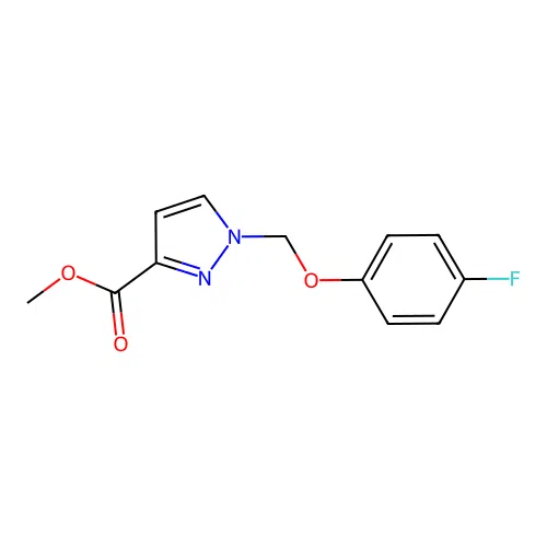 methyl 1-[(4-fluorophenoxy)methyl]-1H-pyrazole-3-carboxylate structure