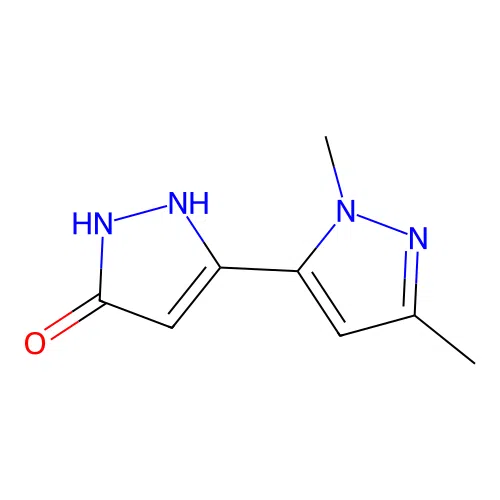 2',5'-dimethyl-1H,2'H-3,3'-bipyrazol-5-ol structure