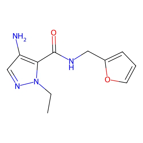 4-amino-1-ethyl-N-(furan-2-ylmethyl)-1H-pyrazole-5-carboxamide structure
