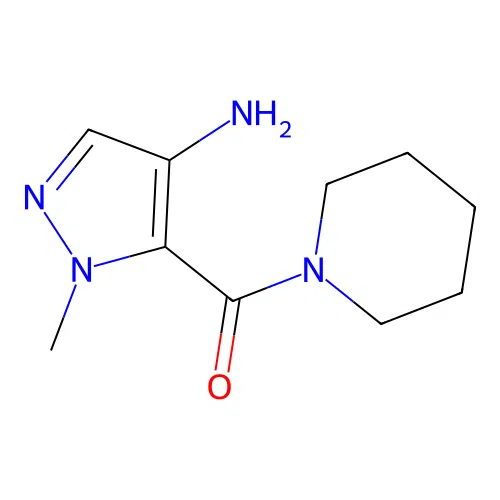 (4-amino-1-methyl-1H-pyrazol-5-yl)(piperidin-1-yl)methanone structure