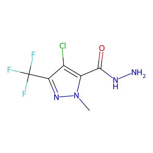 4-chloro-1-methyl-3-(trifluoromethyl)-1H-pyrazole-5-carbohydrazide structure