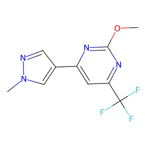 2-methoxy-4-(1-methyl-1H-pyrazol-4-yl)-6-(trifluoromethyl)pyrimidine structure