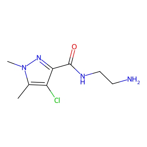 N-(2-aminoethyl)-4-chloro-1,5-dimethyl-1H-pyrazole-3-carboxamide structure