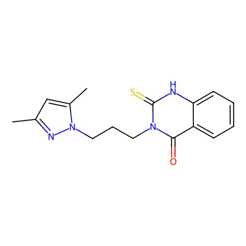 3-(3-(3,5-Dimethyl-1H-pyrazol-1-yl)propyl)-2-mercaptoquinazolin-4(3H)-one structure