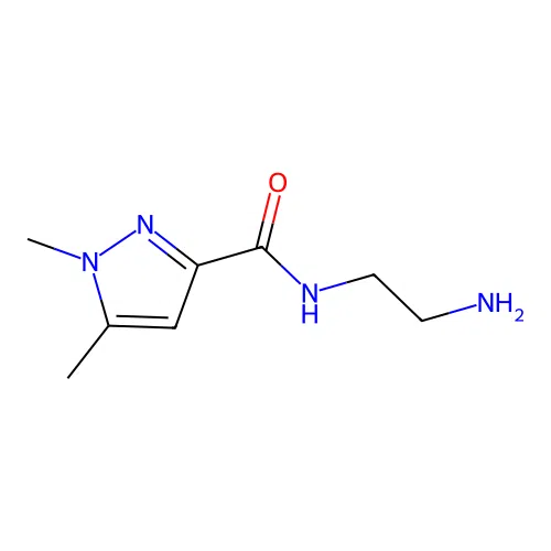 N-(2-aminoethyl)-1,5-dimethyl-1H-pyrazole-3-carboxamide structure