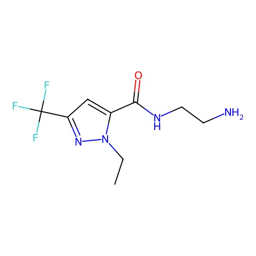 N-(2-aminoethyl)-1-ethyl-3-(trifluoromethyl)-1H-pyrazole-5-carboxamide structure