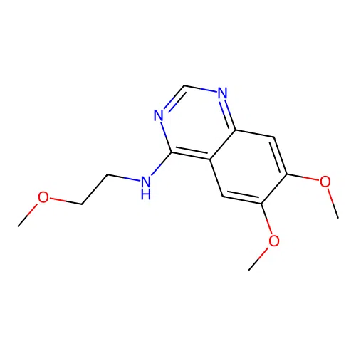 6,7-dimethoxy-N-(2-methoxyethyl)quinazolin-4-amine structure