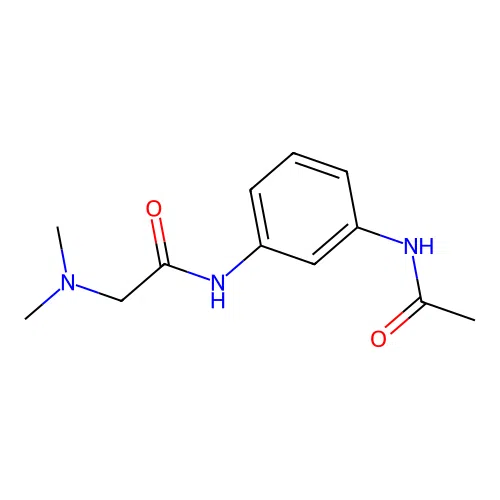 N-[3-(acetylamino)phenyl]-N~2~,N~2~-dimethylglycinamide structure