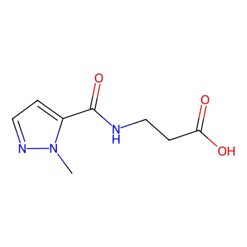 3-[(2-methylpyrazole-3-carbonyl)amino]propanoic Acid structure