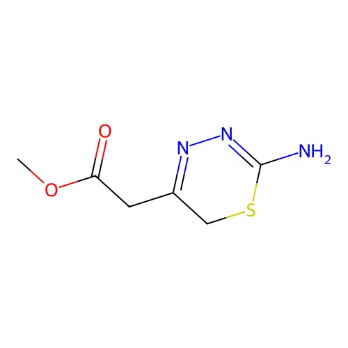 methyl 2-(2-amino-6H-1,3,4-thiadiazin-5-yl)acetate structure