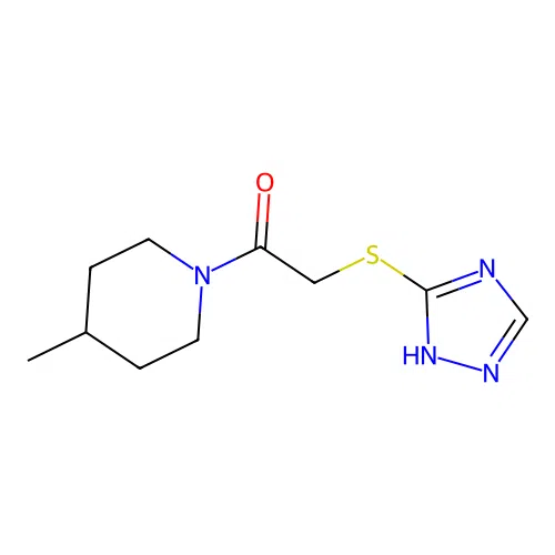 1-(4-methylpiperidin-1-yl)-2-(4H-1,2,4-triazol-3-ylsulfanyl)ethan-1-one structure