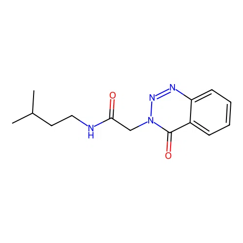 N-isopentyl-2-(4-oxobenzo[d][1,2,3]triazin-3(4H)-yl)acetamide structure