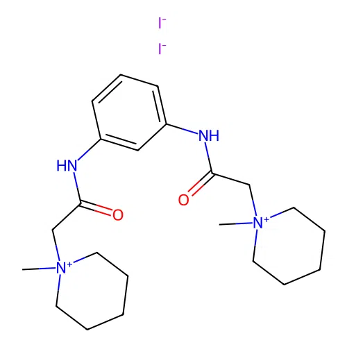 Piperidinium, 1,1'-(m-phenylenebis(iminocarbonylmethylene))bis(1-methyl-, diiodide structure