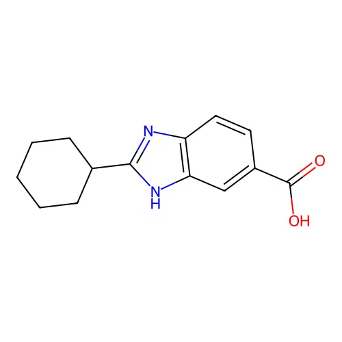 2-cyclohexyl-1H-1,3-benzodiazole-5-carboxylic acid structure