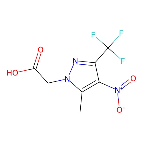 2-[5-methyl-4-nitro-3-(trifluoromethyl)pyrazol-1-yl]acetic Acid structure
