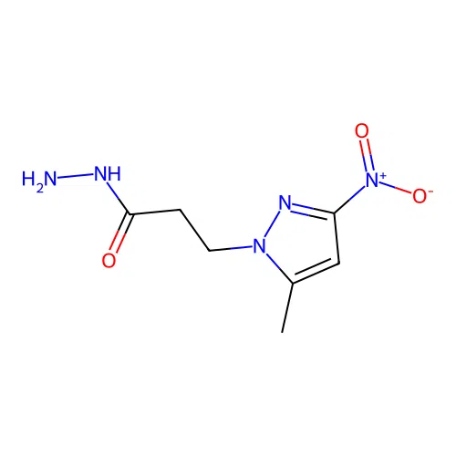 3-(5-methyl-3-nitro-1H-pyrazol-1-yl)propanohydrazide structure