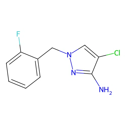 4-chloro-1-(2-fluorobenzyl)-1H-pyrazol-3-amine structure