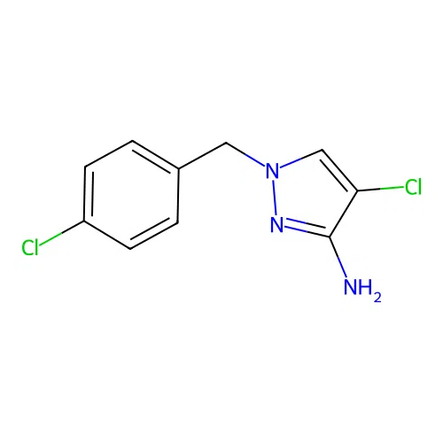 4-chloro-1-(4-chlorobenzyl)-1H-pyrazol-3-amine structure
