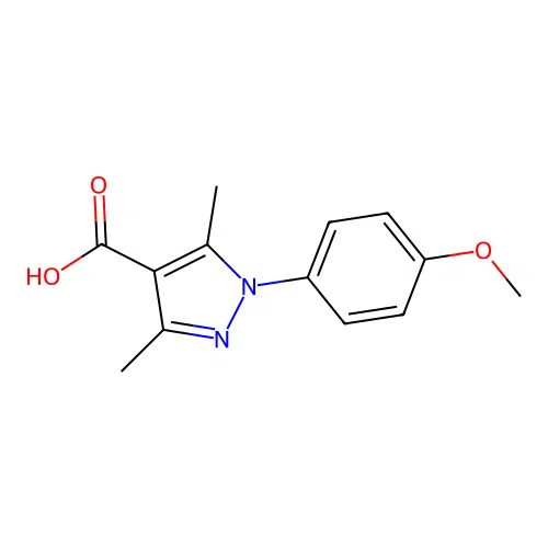 1-(4-methoxyphenyl)-3,5-dimethyl-1H-pyrazole-4-carboxylic acid structure