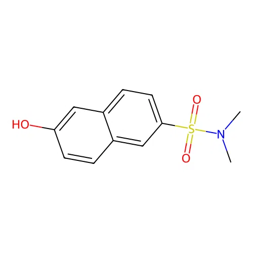 6-hydroxy-N,N-dimethylnaphthalene-2-sulfonamide structure