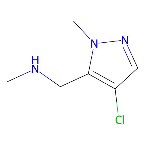 1-(4-chloro-1-methyl-1H-pyrazol-5-yl)-N-methylmethanamine structure